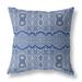 HomeRoots 18" X 18" Muted Navy Blown Seam Paisley Indoor Outdoor Throw Pillow - 20