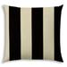 HomeRoots 20" X 20" Black And Ivory Blown Seam Striped Throw Indoor Outdoor Pillow - 18