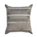 HomeRoots 20" X 20" Gray Taupe And Ivory 100% Wool Striped Zippered Pillow