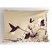 Ambesonne Birds Pillow Sham, Decorative Standard Queen Size Printed Pillowcase