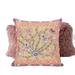 HomeRoots 16" X 16" Muted White Bird Blown Seam Floral Indoor Outdoor Throw Pillow - 18