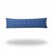 HomeRoots 12" X 48" Blue And White Blown Seam Gingham Lumbar Indoor Outdoor Pillow - 8