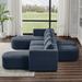 U Shape Sectional Sofa including Two Single Seat, Two Chaises and Two Ottomans, Modular Sofa, DIY Combination, Loop Yarn Fabric