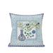 HomeRoots 26" X 26" White And Grey Bird Blown Seam Floral Indoor Outdoor Throw Pillow - 28