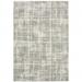 HomeRoots 6' X 9' Grey And Ivory Abstract Shag Power Loom Stain Resistant Area Rug - 6' x 9'