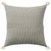HomeRoots 18" X 18" Navy And Ivory 100% Cotton Striped Zippered Pillow