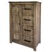 HomeRoots 37" Brown Solid Wood Four Drawer Standard Chest