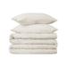 HomeRoots Ivory Queen Cotton Blend 650 Thread Count Washable Duvet Cover Set