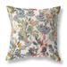 HomeRoots 16" X 16" Green And Beige Broadcloth Floral Throw Pillow - 19