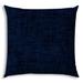 HomeRoots 17" X 17" Medium Blue Blown Seam Solid Color Lumbar Indoor Outdoor Pillow - 14