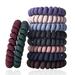 10 Piece Hair Ties For Thick Hair Coil Elastics Hair Ties Multicolor Medium Spiral Hair Ties No Crease Hair Coils Telephone Cord Plastic Hair Ties For Women And Girls (Matte color)