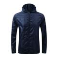 PRINxy Rain Jacket Women s Water-proof Breathable Raincoat Women s Windbreaker Long Jacket Lightweight Jacket With Hood Women Rain Parka Outdoor Jacket Rain Navy S