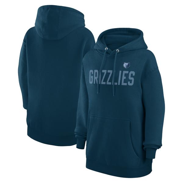 womens-g-iii-4her-by-carl-banks-navy-memphis-grizzlies-dot-print-pullover-hoodie/