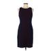 Ann Taylor LOFT Casual Dress - Sheath Crew Neck Sleeveless: Black Print Dresses - Women's Size 6