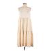 Rosetta Getty Casual Dress - A-Line High Neck Sleeveless: Ivory Solid Dresses - Women's Size 4