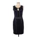 Carmen Carmen Marc Valvo Casual Dress: Blue Dresses - Women's Size Medium