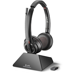 POLY 8220 UC Kopfhörer Kabellos Kopfband Büro/Callcenter Schwarz Image