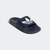 Badesandale ADIDAS ORIGINALS "LITE ADILETTE", Gr. 50, blau (collegiate navy, cloud weiß, collegiate navy), Synthetik, clean, sportlich, Schuhe Badelatschen Pantolette Schlappen