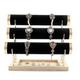 3 Tiers Bracelet Holder, Velvet Detachable Jewelry Display Stand, Bracelets and Watches Storage Organizer (black)