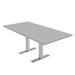 Skutchi Designs, Inc. 6x3 Rectangular Conference Table w/ T-Shaped Bases Wood/Metal in Gray | 29 H x 71.5 W x 35.5 D in | Wayfair