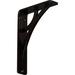 Ekena Millwork Galveston Wrought Iron Bracket, (Single center brace) (4-Pack) Metal | 8 H x 1.5 W x 5.5 D in | Wayfair BKTM01X05X08SGL-CASE-4