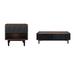 Manhattan Comfort Duane Coffee Table Wood/Metal in Black/Brown | 19.68 H x 67.47 W x 21.65 D in | Wayfair 2-NC-12GLF-BK