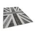 Grey 79" x 119" L Area Rug - Rug N Carpet Flag Patchwork Rectangle 6'7" X 9'10" Area Rug 119.0 x 79.0 x 0.4 in grayWool | 79" W X 119" L | Wayfair