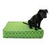 Tucker Murphy Pet™ Clark Thick Soft Firm Reversible Dog Pillow Memory Foam/Cotton in Green/Black | 5 H x 45 W x 45 D in | Wayfair