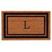 Red Barrel Studio® Arlmont & Co. 3B19E80E94CF47F290FEF3BDDFBC744A Black Border 36" x 72" Monogram Doormat (Letter U) Coir, | Wayfair