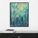 Ivy Bronx Grace Popp Stained Glass Forest I Framed On Canvas by Grace Popp Print Canvas in Blue/Green/Yellow | 24 H x 18 W x 2 D in | Wayfair