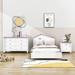 Harper Orchard Hackney 3-Pieces Bedroom Sets Twin Platform Bed w/ Nightstand & Storage dresser in Pink/White | 36 H x 41 W x 83 D in | Wayfair