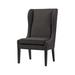 Corrigan Studio® Lishia Contemporary Wing Back Upholstered Dining Chair: Solid Wood Legs, Nailhead Trim | 45.63 H x 28.5 W x 26.25 D in | Wayfair