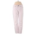 White House Black Market Jeans - High Rise Straight Leg Denim: Pink Bottoms - Women's Size 4 - Light Wash