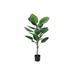 "Artificial Plant- 54"" Tall- Dieffenbachia Tree- Indoor- Faux- Fake- Floor- Greenery- Potted- Real Touch- Decorative- Green Leaves- Black Pot-Monarch Specialties I 9519"