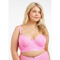 Oola Soft Mesh Longline Bra - Pink, Pink, Size 38Dd, Women