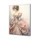 Lady In Beige Pink Baroque Dress Canvas Print | Fashion Art Print | Vintage Portrait Painting Print I Victorian Antique Female Wall Art