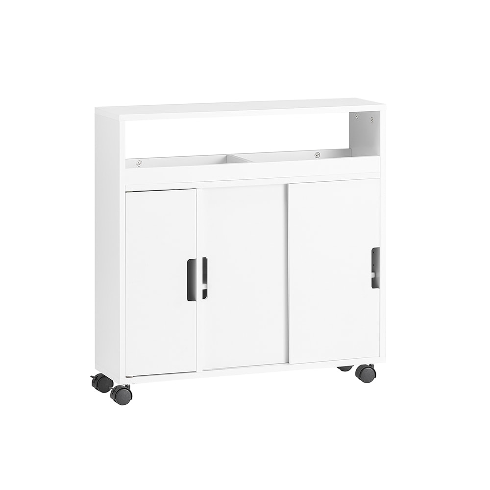 Meuble wc pour papier toilette effet bois blanc