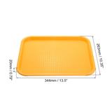 10" x 14" Plastic Fast Food Trays Bulk Rectangular Serving Trays, Yellow