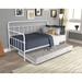 Twin Size Sofa Bed Daybed Metal Frame with Trundle Living Room Nap