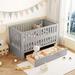 Convertible Crib/Full Size Bed with Drawers and 3 Height Options