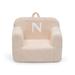 Personalized Monogram Cozee Sherpa Chair - Customize with Letter A - Foam Kids Chair for Ages 18 Months and Up