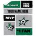 The Northwest Group Dallas Stars 50'' x 60'' Personalized Silk Touch Sherpa Throw Blanket