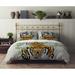 TIBETAN TIGER FLORAL GREY Comforter Set By Kavka Designs