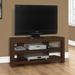 42" Contemporary Wooden Open Corner TV Stand in Cherry - 42 inches