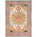 Hand Knotted Orange Heriz with Wool Oriental Rug (10'1" x 13'9") - 10'1" x 13'9"