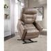 Classic Rolled Arm Power Lift-Chair Recliner - Heat, Adjustable Massage - Plush Seating, High-Grade Polyester Fabric