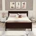 Solid Wood Platform Bed Mattress Foundation Sleigh Bed with Headboard
