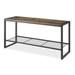 Whitmor Modern Industrial Entryway Bench with Shoe Storage - Brown