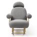 Modern Sherpa Fabric Nursery Rocking Chair,Accent Upholstered Rocker Glider Chair for Baby and Kids,Comfy Armchair