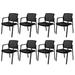 Gymax 8-Pack Office Conference Chair Set Mesh Guest Reception Stack